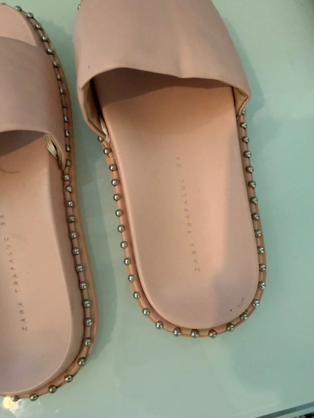 ‼️bundle deal‼️ Zara Pink Studded Slide Sandals - Picture 3 of 4